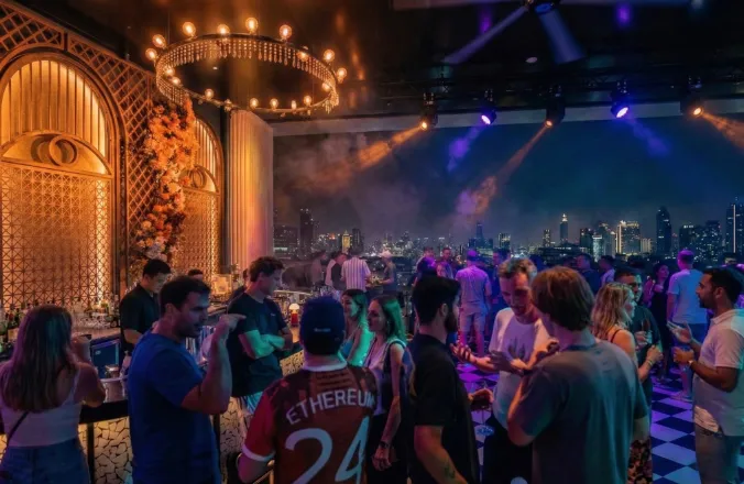 CH3 cocktail party event Barcelona — rooftop networking during MWC and ICE week