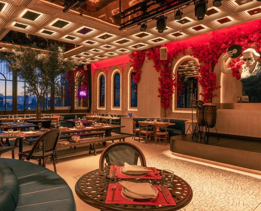 Aesops Greek restaurant and rooftop event venue in Bangkok, Thailand