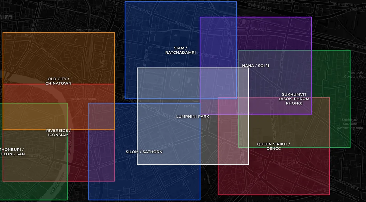 Bangkok event neighbourhood map — CH3 Agency