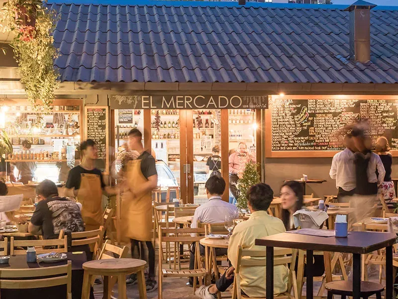 El Mercado market-style restaurant event venue in Bangkok, Thailand