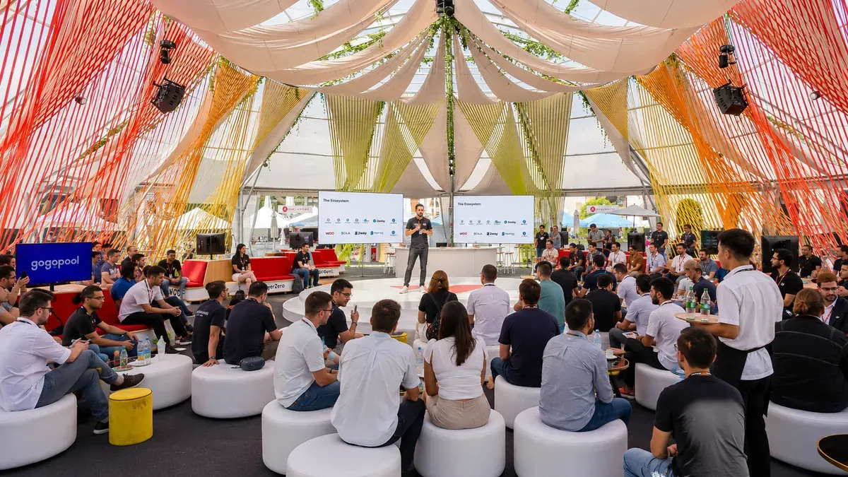 Avalanche Summit afterparty at Poble Espanyol Barcelona for 700 guests produced by CH3 Agency