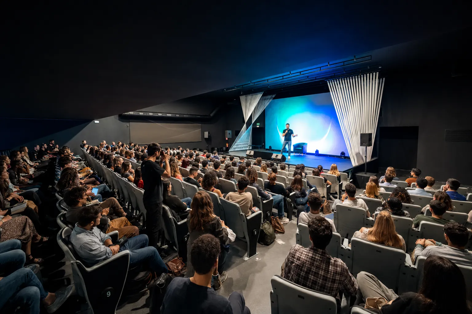 Audience at an Avalanche Summit 2023 conference session produced by CH3 Agency in Barcelona