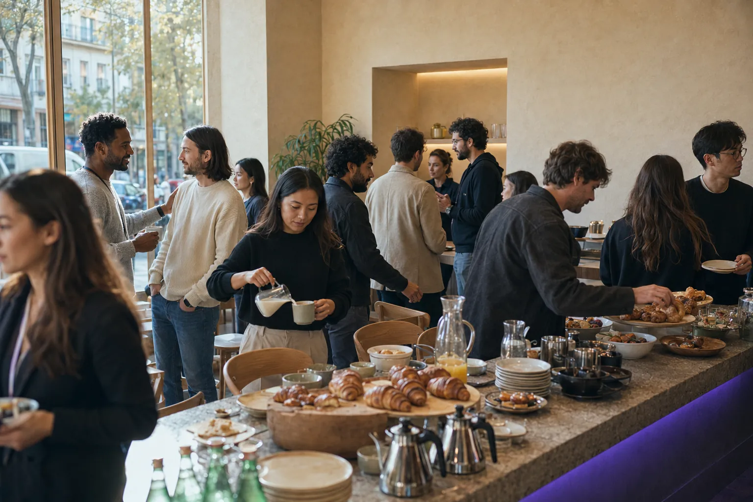 Guests at the Certora breakfast networking event during EthCC in Brussels, produced by CH3 Agency