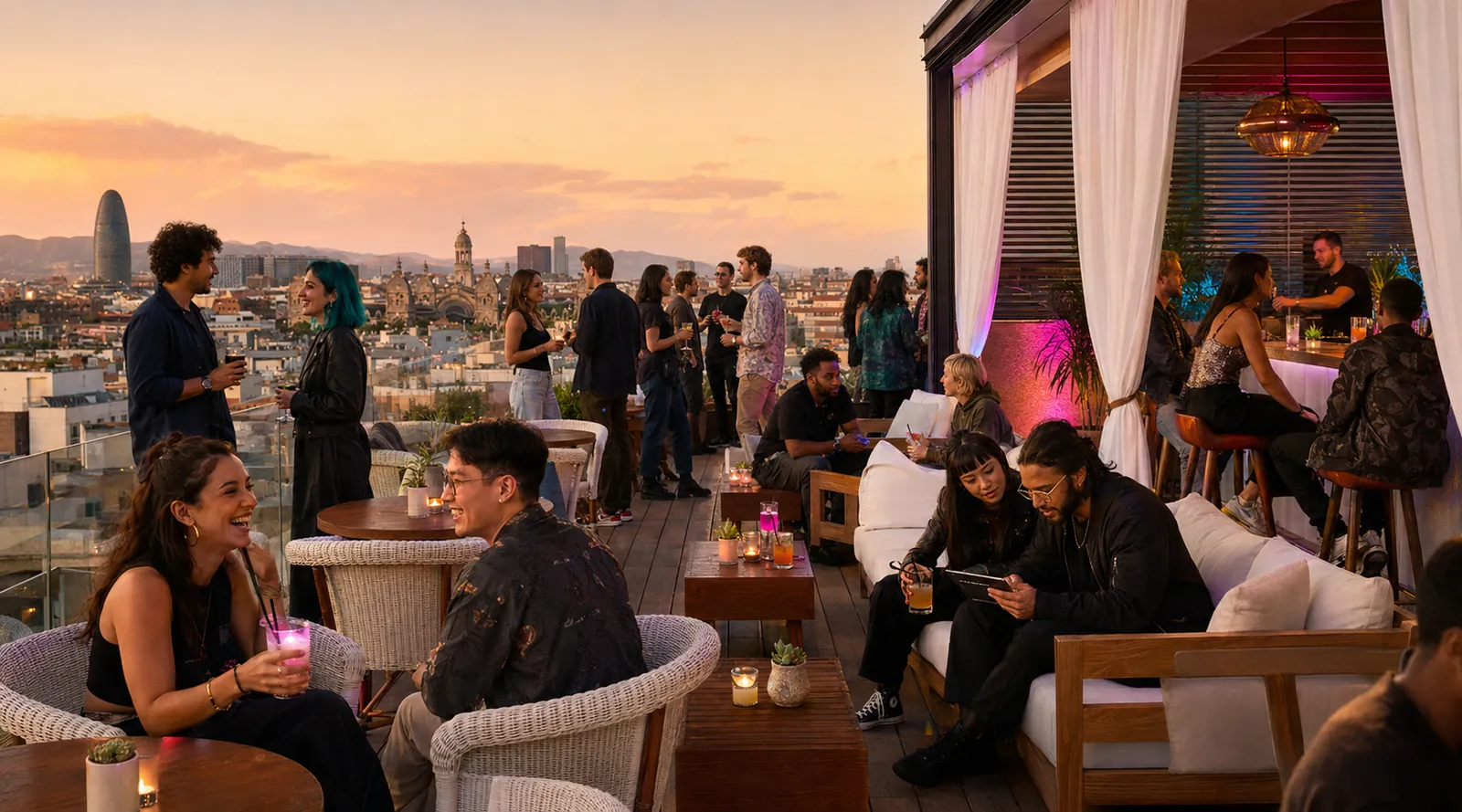 iBet networking event at the Edition Hotel Barcelona during ICE week produced by CH3 Agency