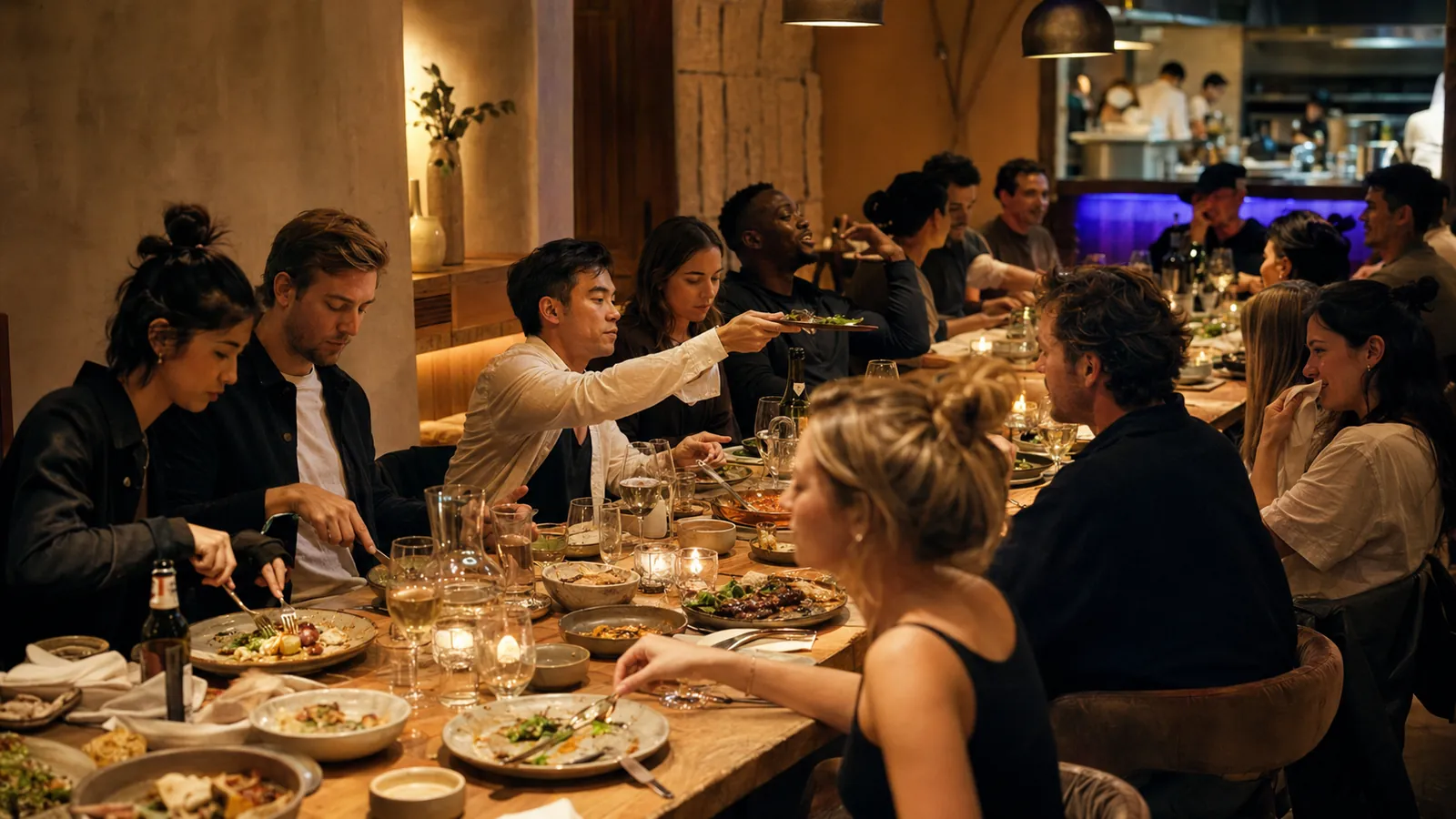 Guests at a long table during a CH3-produced private dinner in an iGaming conference week