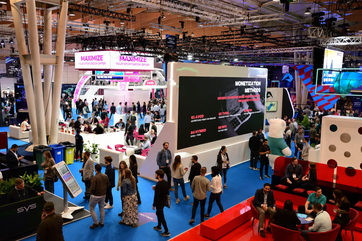 Attendees in the exhibition hall at SBC Summit 2025, FIL Lisbon