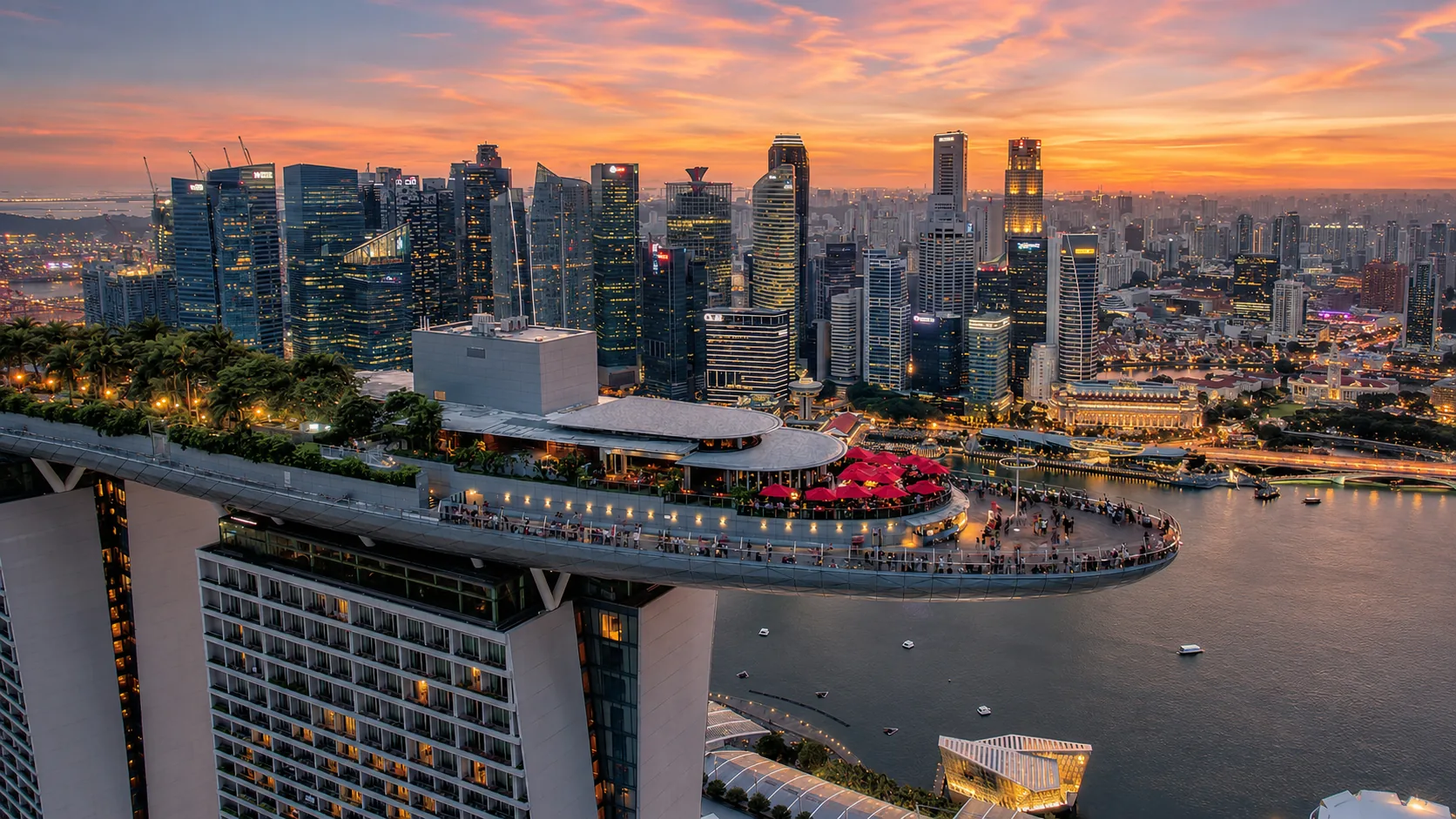 CH3 Agency event production in Singapore, Marina Bay skyline