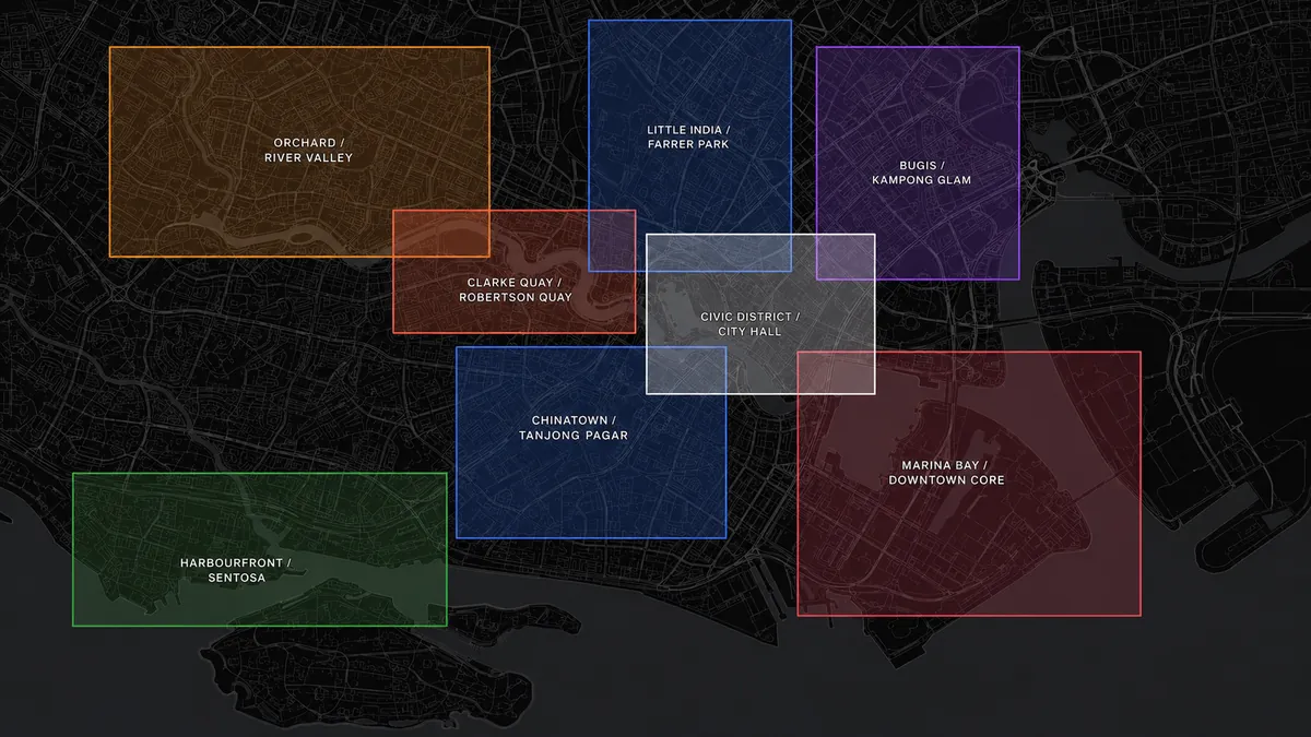 Singapore event neighbourhood map — CH3 Agency