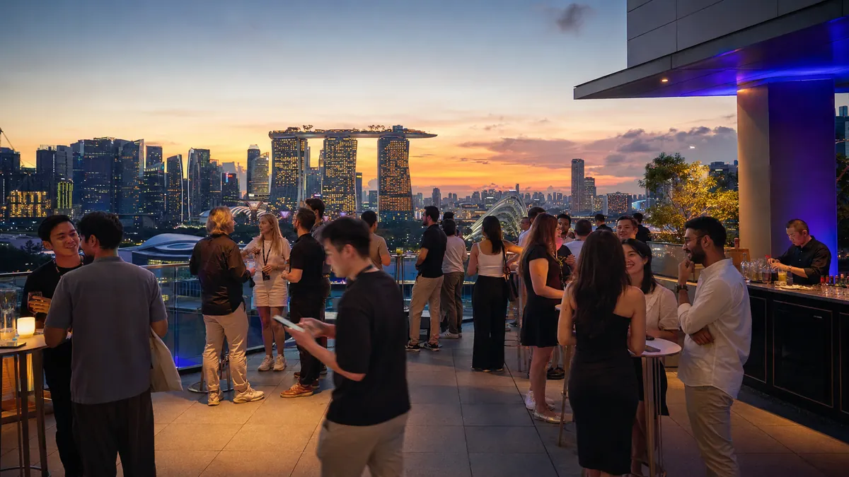 Best event venues Singapore — rooftop with Marina Bay skyline, CH3 Agency