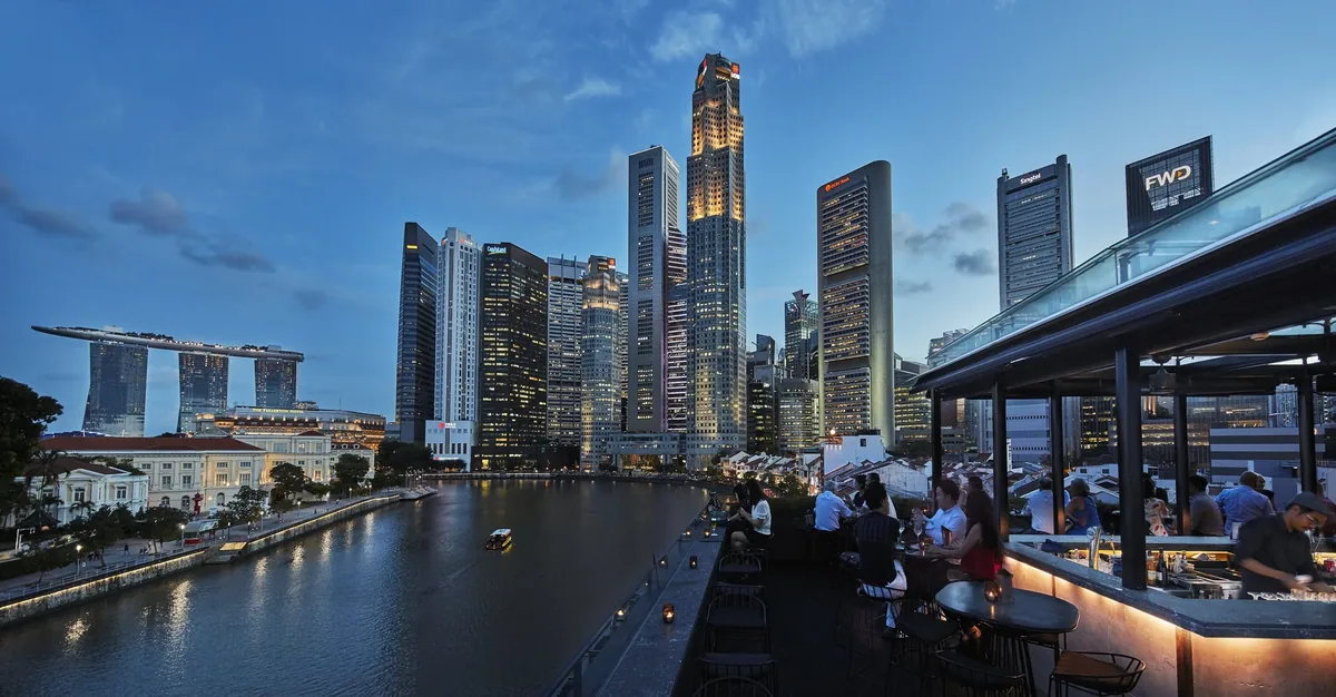 Southbridge open-air rooftop event venue at Boat Quay, Singapore