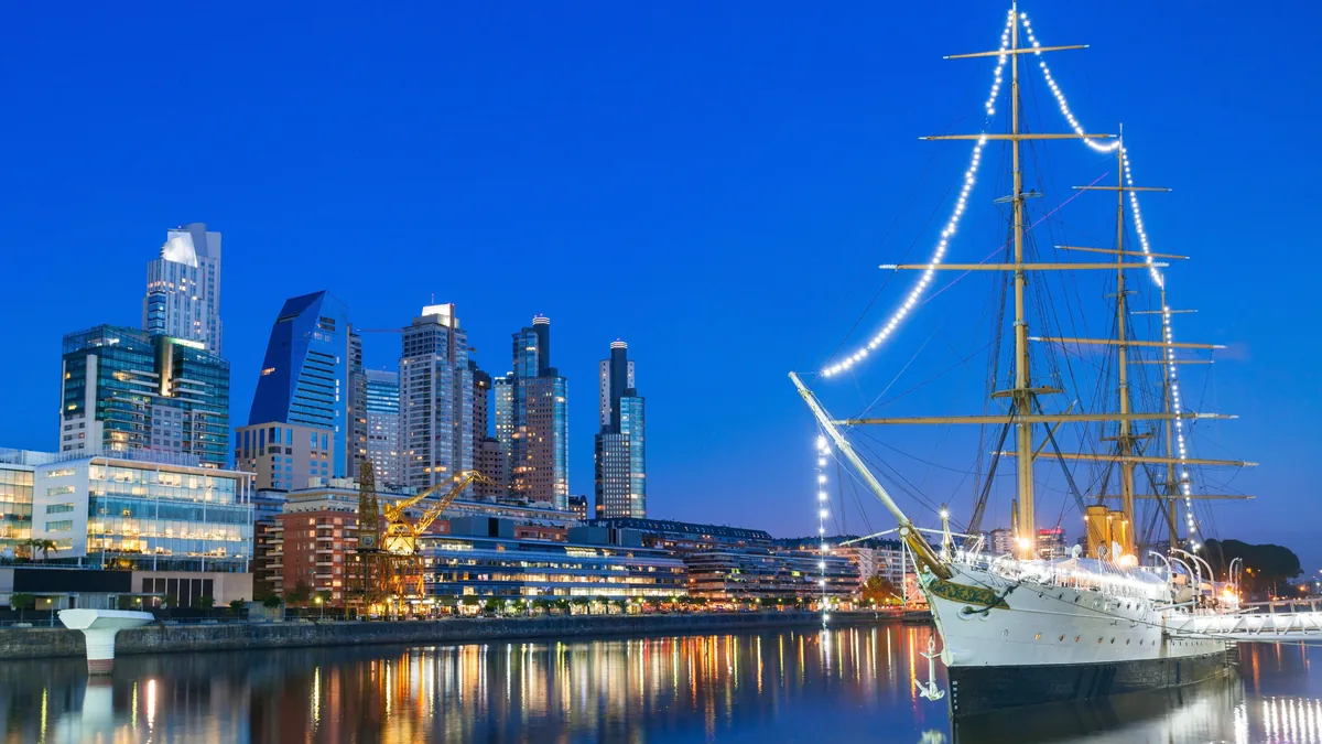 Best event venues Buenos Aires — Puerto Madero waterfront at night, CH3 Agency