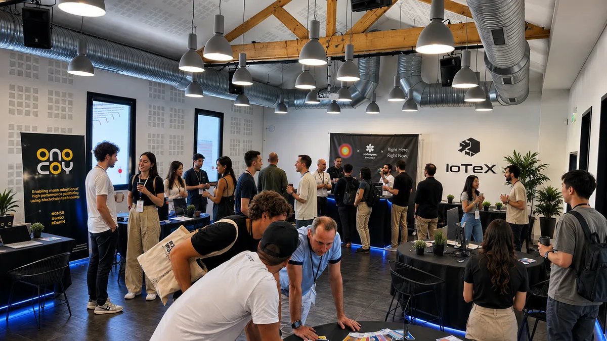 Guests at the IoTeX R3AL WORLD conference produced by CH3 Agency at Pan Piper in Paris