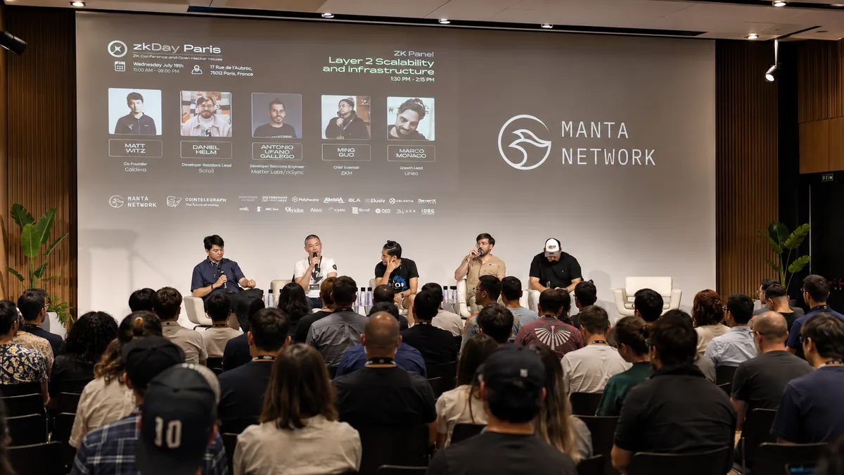 Manta Network ZKDay conference produced by CH3 Agency in Paris