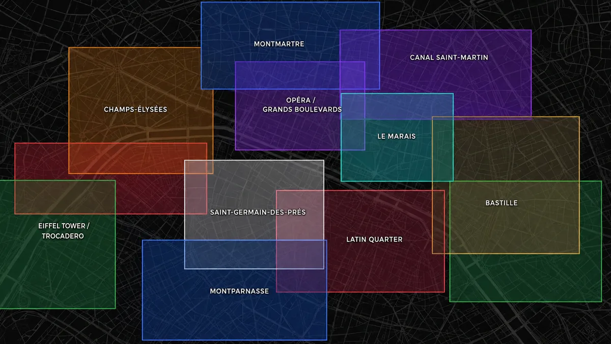 Paris event neighbourhood map — CH3 Agency