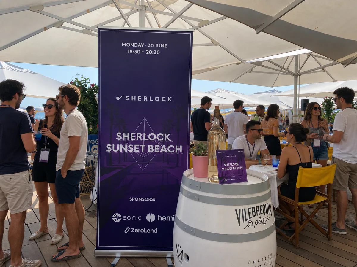 Sherlock Sunset Beach reception for 90 guests at L Ondine in Cannes, produced by CH3 Agency