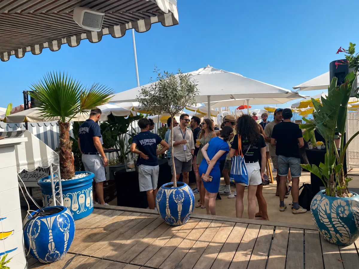 Crypto on the Coast reception at L Ondine in Cannes, produced by CH3 Agency