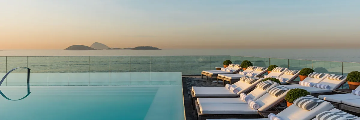 Rooftop pool at Hotel Fasano, Ipanema, Rio de Janeiro, Brazil