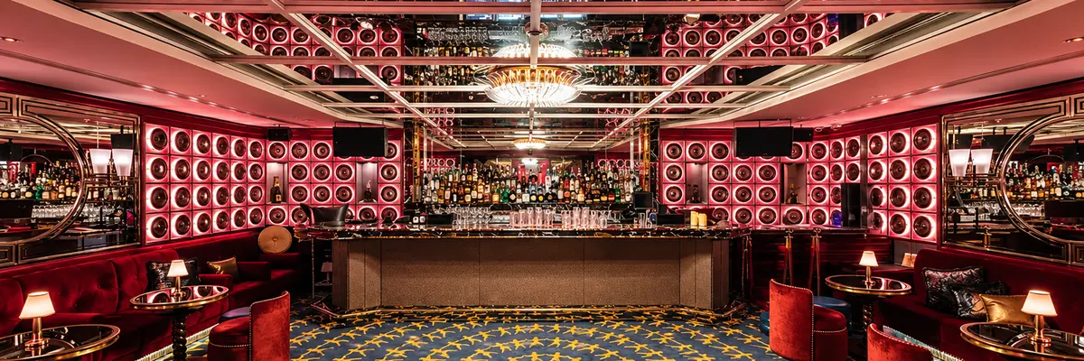 Cocktail lounge at Gaia, Gate Village, DIFC, Dubai, United Arab Emirates