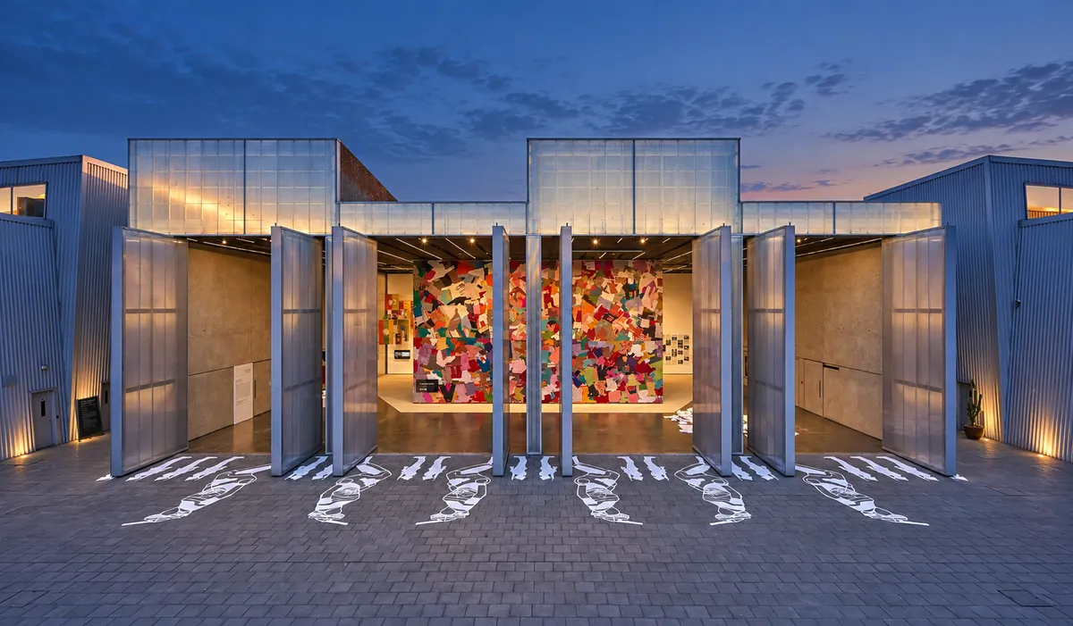 United Arab Emirates, Dubai — CONCRETE at Alserkal Avenue with its façade panels open